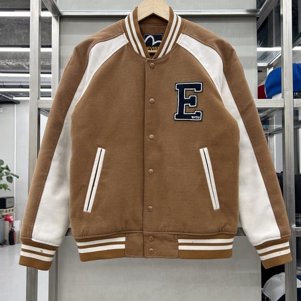 에비수  엡브로이드 울 바시티 자켓