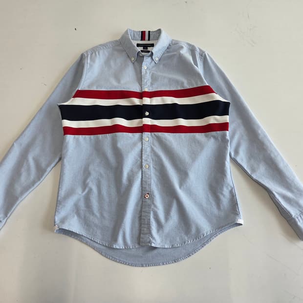 타미힐피거 옥스포드 타미힐피거 스트라이프 셔츠 연청 M