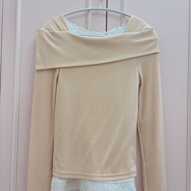 살구색 상의 코디 세트 (2개 구성 세트)