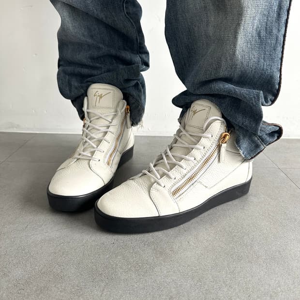 쥬세페자노티 오피움 사이드지퍼 레더 하이탑