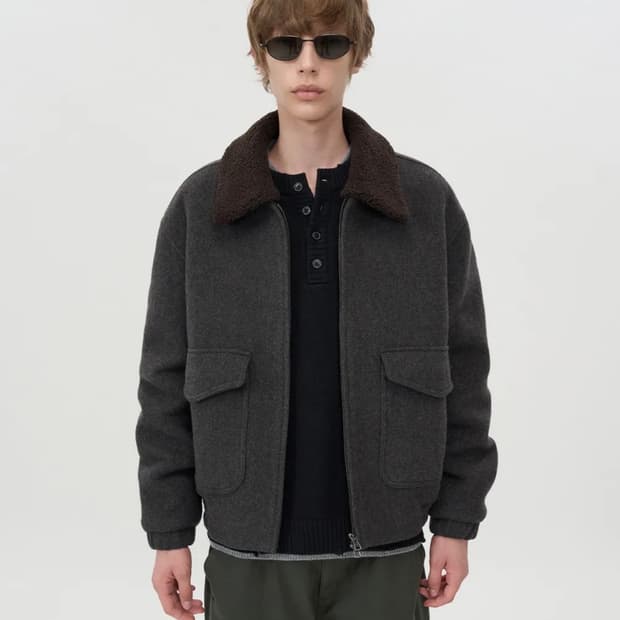 인사일런스 디테처블 칼라 캐시미어 블루종 GREY BROWN