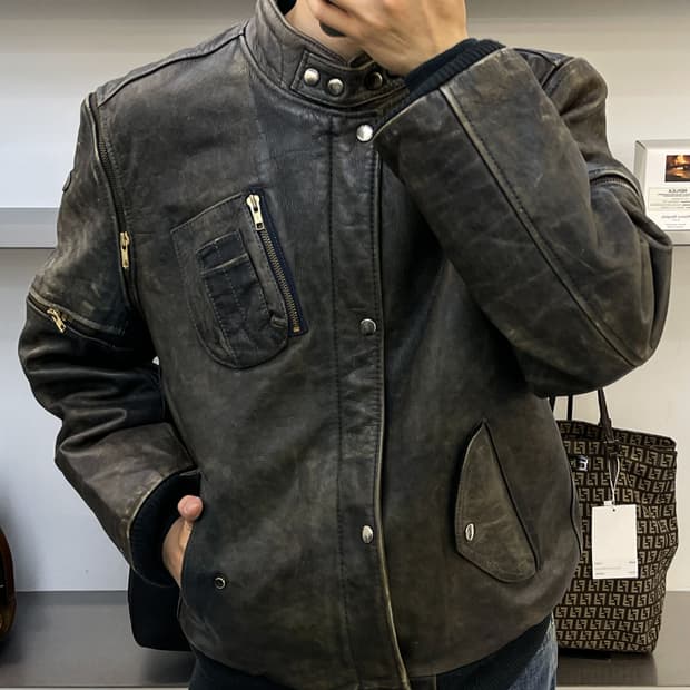 헤인 게릭 쓰리웨이 모터사이클 레더 자켓