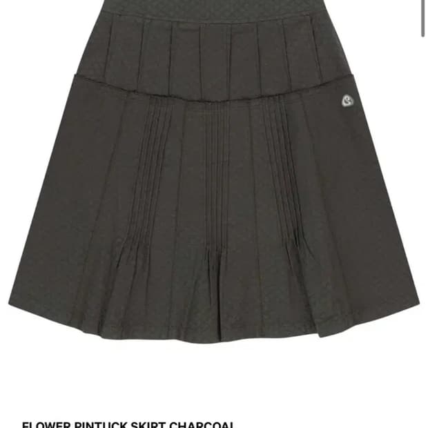 코이세이오 FLOWER PINTUCK SKIRT 차콜 2 핀턱스커트