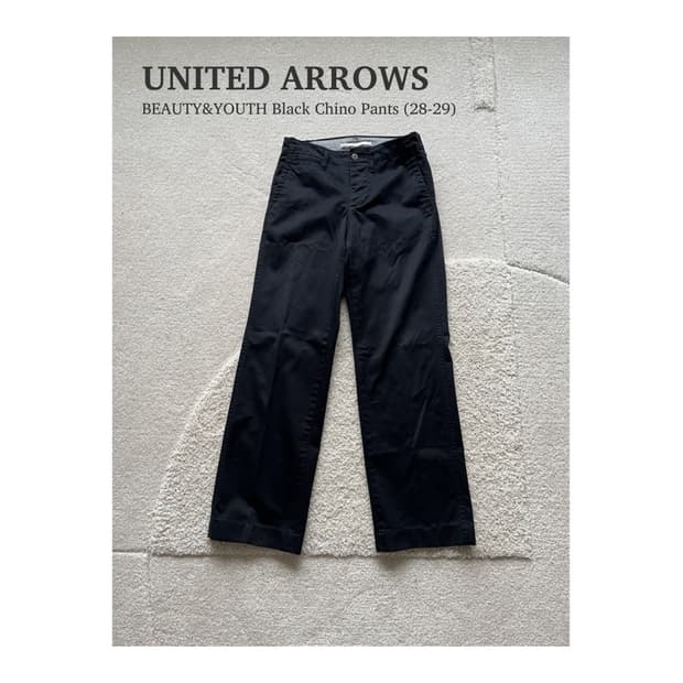 유나이티드애로우 뷰티앤유스 블랙 치노 팬츠 (28-29)