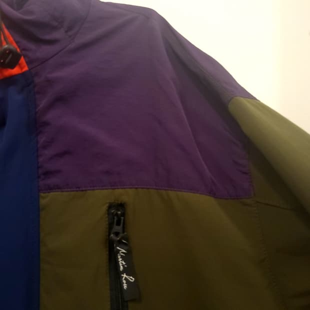 마틴로즈 컬러 블록 나일론 후드 윈드 자켓/ 100