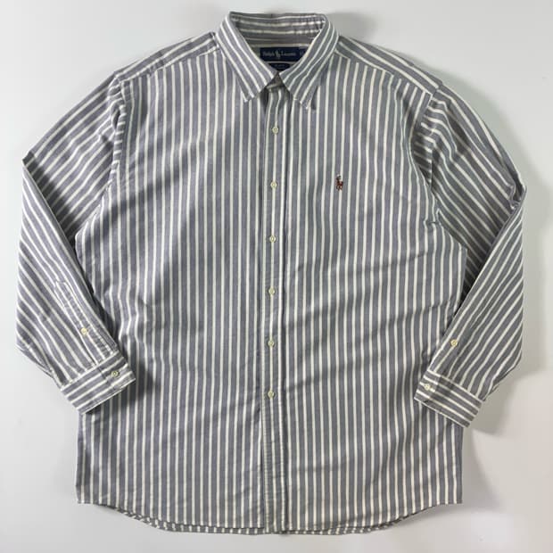 Polo  폴로 랄프로렌 자수 코튼 스트라이프 셔츠 