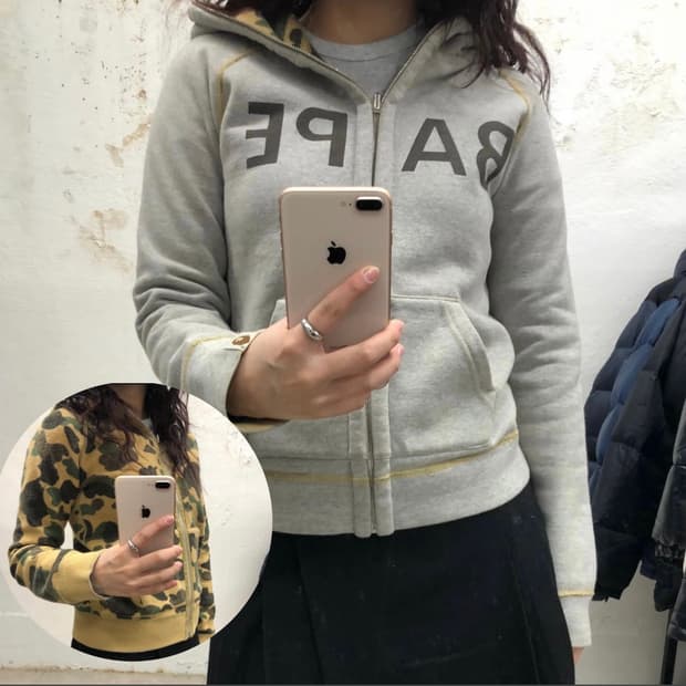 양면!! 리버서블!! 딱붙핏 베이프 카모 후드집업