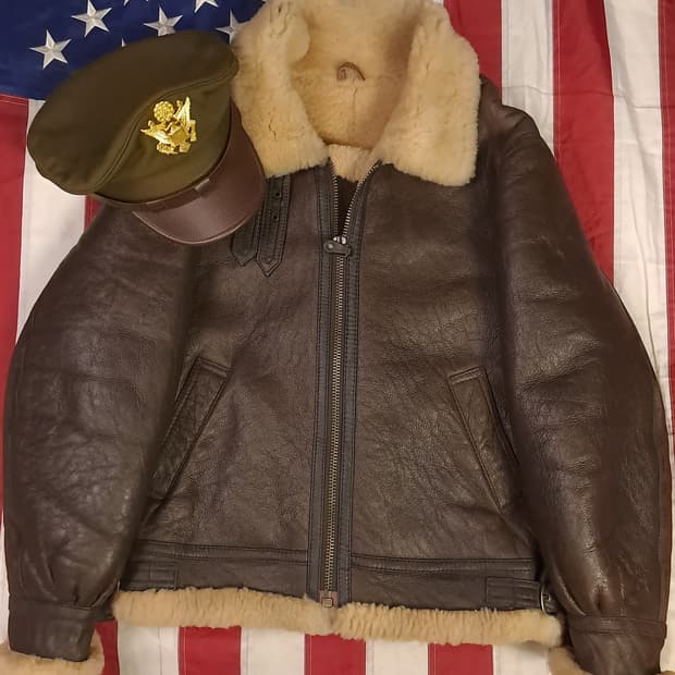 특A 미공군 B-3 TYPE 천연가죽 항공 폭격기 무스탕