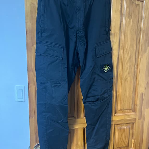 스톤아일랜드 카고 조거 팬츠 블랙