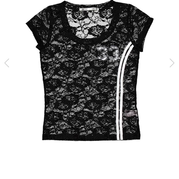 셋업이엑스이 33 lace top black