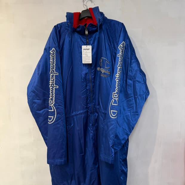 챔피온 블루 롱패딩