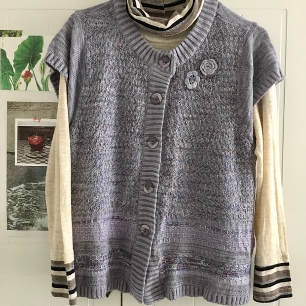 일본빈티지 하구미 스즈코 모리걸 히피 보카시 아오이유우 레이어드 코디세트