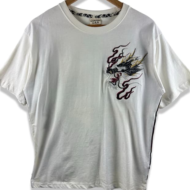 JPN 오리엔탈 드래곤 백프린팅 티셔츠2485