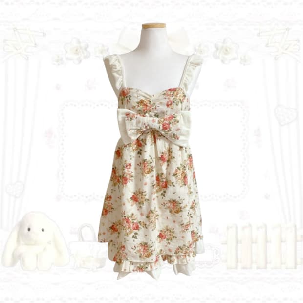 리즈리사 리본 플로럴 모리걸 원피스