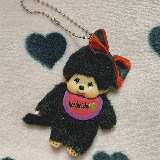 몬치치 오토나랩 콜라보 블랙 인형 키링