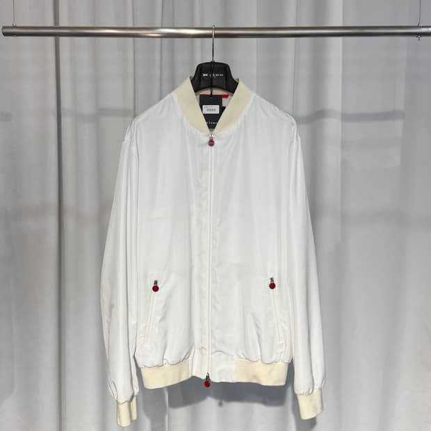 (54) 키톤 시그니처 로고 블루종 자켓 화이트