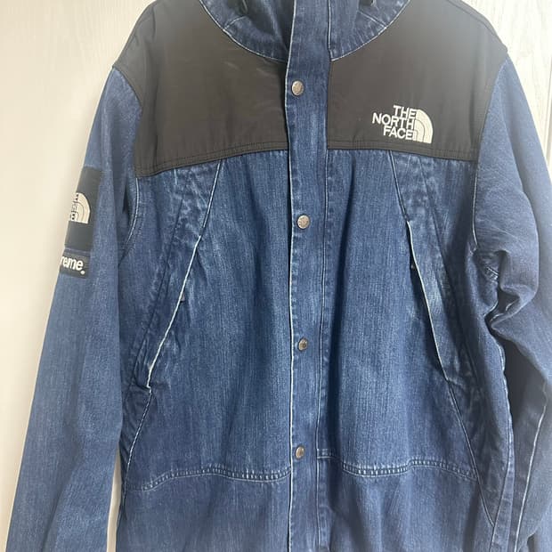 슈프림 노스페이스 데님 닷샷 L