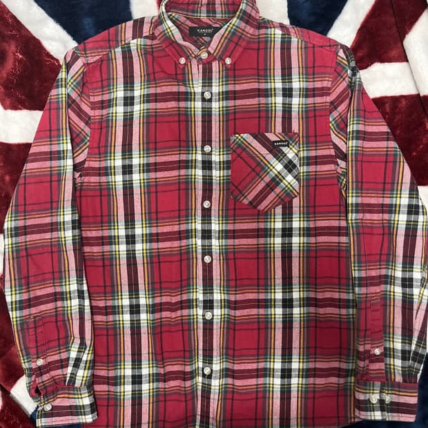 캉골 체크 셔츠 M