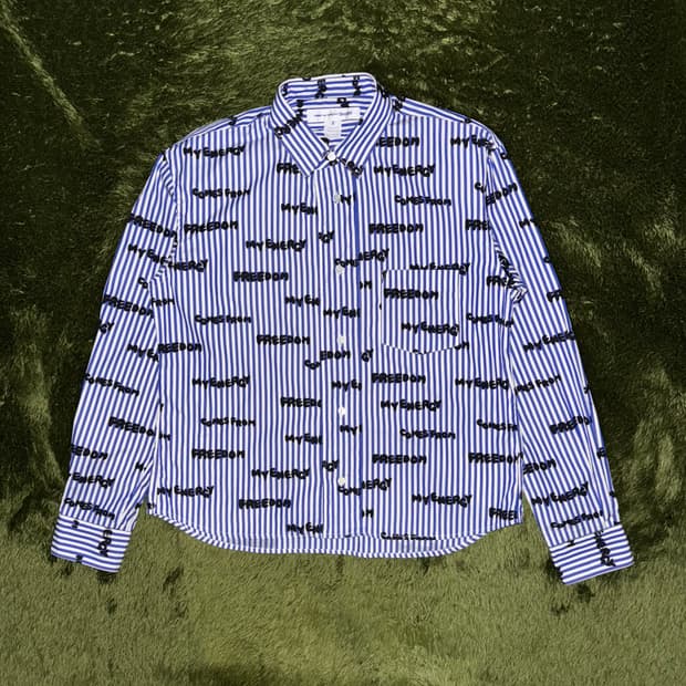 [M] 꼼데가르송 셔츠 24AW MADE IN FRANCE 레터링 셔츠