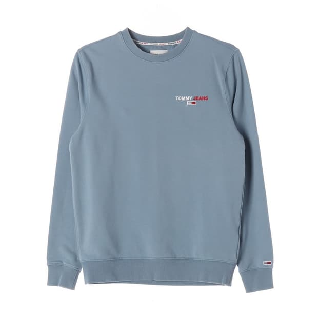 타미진스 자수 로고 라이트 블루 크루넥 맨투맨 S