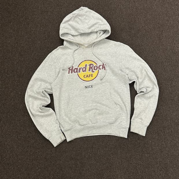 S)Hard Rock vintage 여성 프린팅 그레이 후디