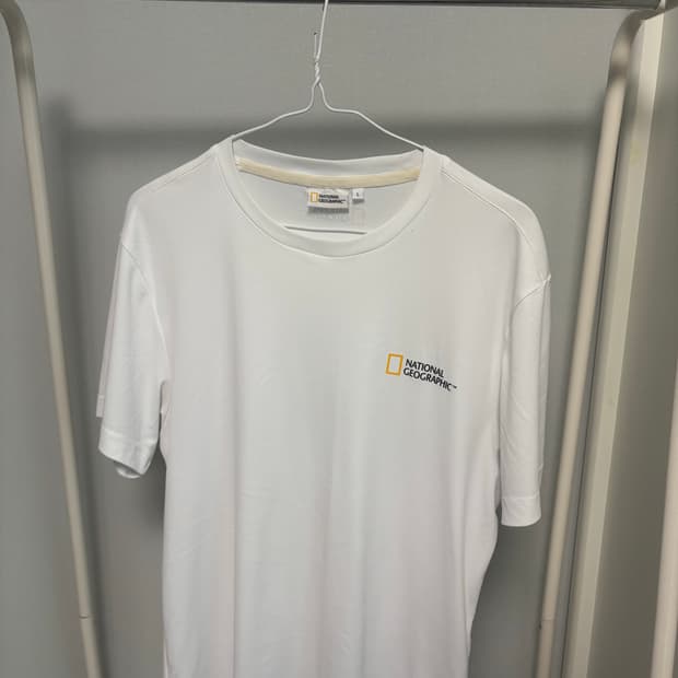 네셔널지오그래픽 기능성 반팔 화이트 L