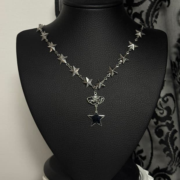 스타 오리엔탈 부채 팬던트 목걸이 