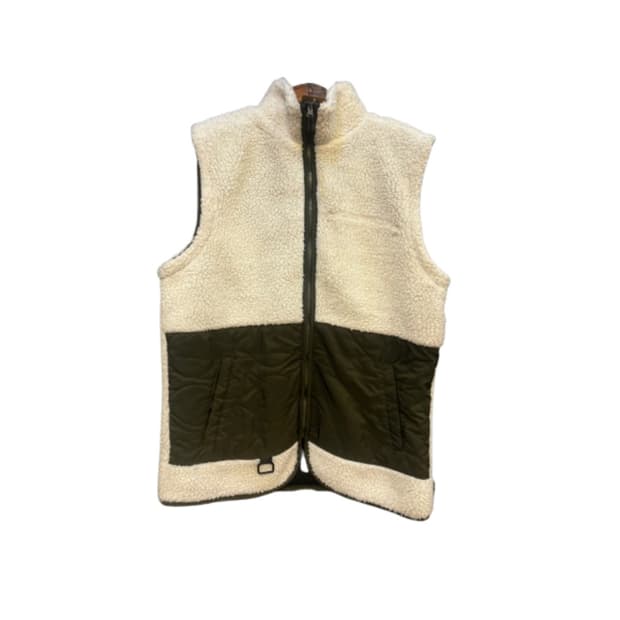 반스 플리스 집업 조끼 S