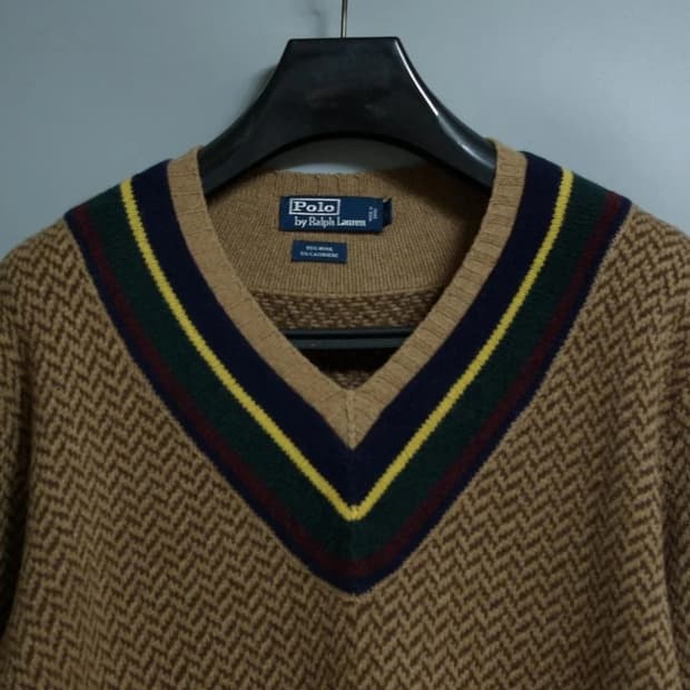 폴로랄프로렌 울캐시미어 크리켓 니트 L