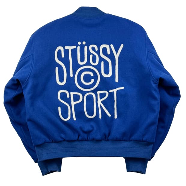 스투시 스포츠 멜튼 바시티 자켓 로얄