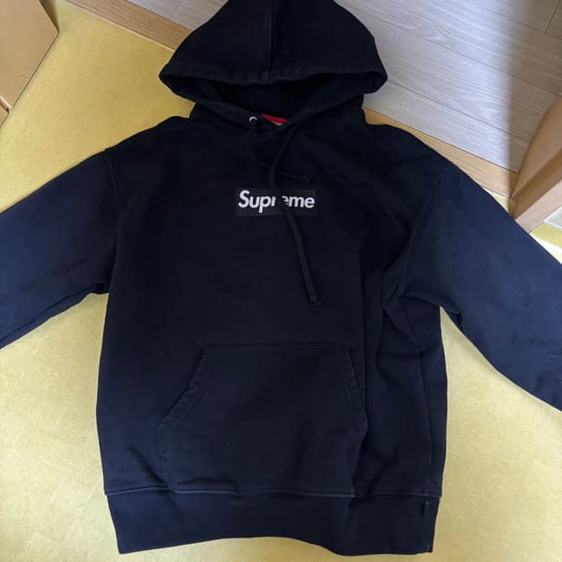 슈프림 서울 박스로고 후드 스웨트셔츠 블랙 - 23FW