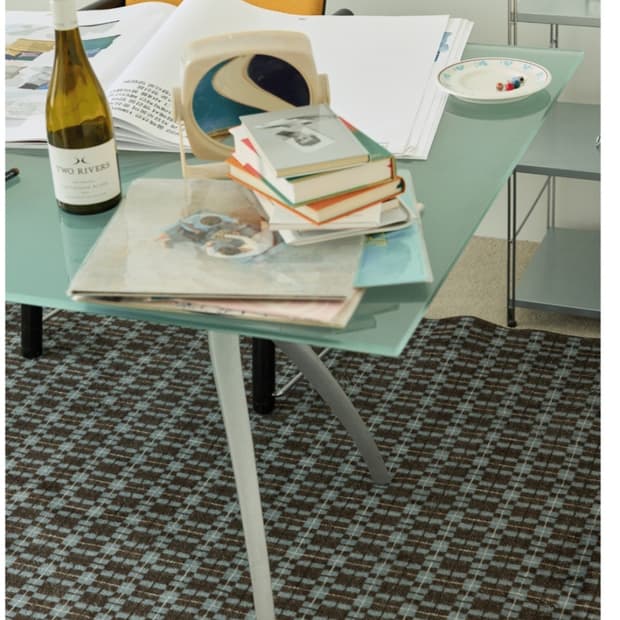 Finca 러그 패브릭 핸드룸 체크 브라운 L사이즈(150*200)