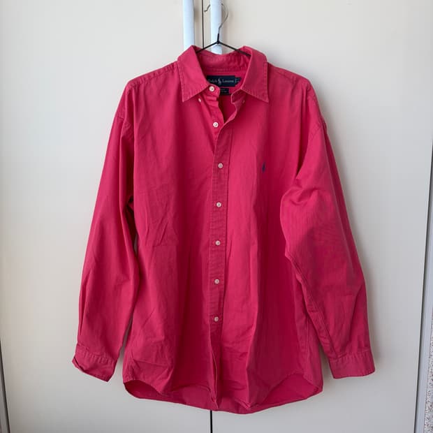 폴로 랄프로렌 핑크 셔츠 L