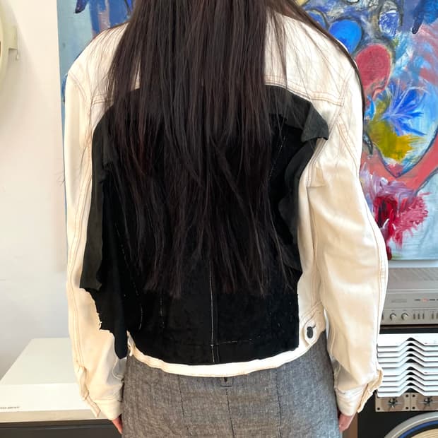 [S] 컬렉션프리베 데님 레더 자켓