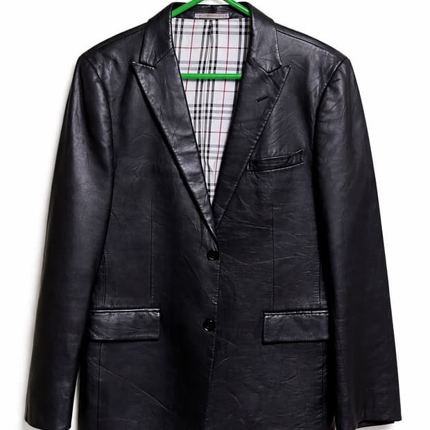버버리 블랙라벨 가죽 자켓