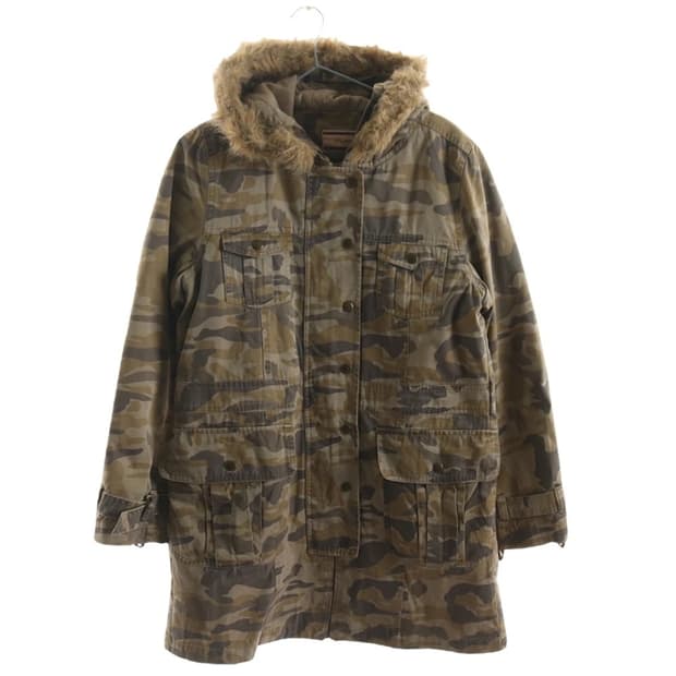 PINK ADOBE 야상 퍼자켓 퍼후드 카모y2k와투케펑크punk밀리터리