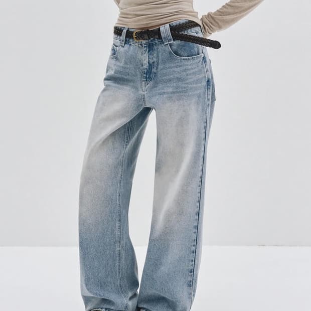 교환) 데케트우먼 시그니처 로우라이즈 와이드진 DCWPT004LBlueB