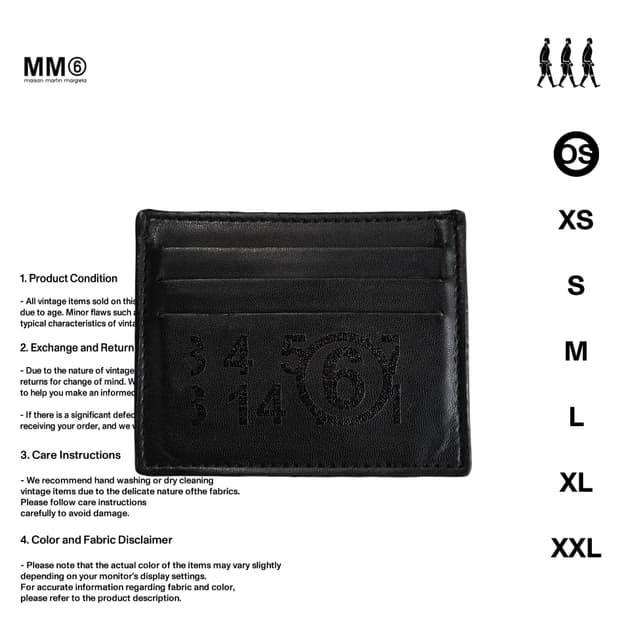 메종 마르지엘라 로고 스티치 카드지갑