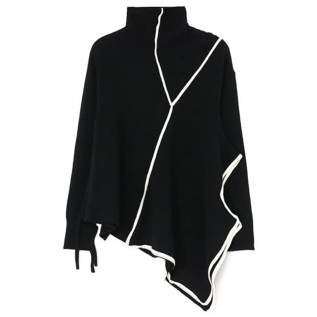 요지야마모토 신형 터틀넥 언발 니트