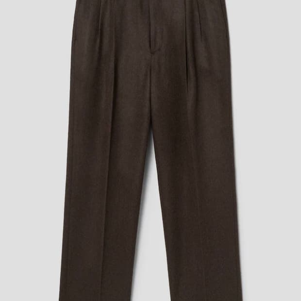 25FW 오라리 베이비 카멜 투턱 슬랙스