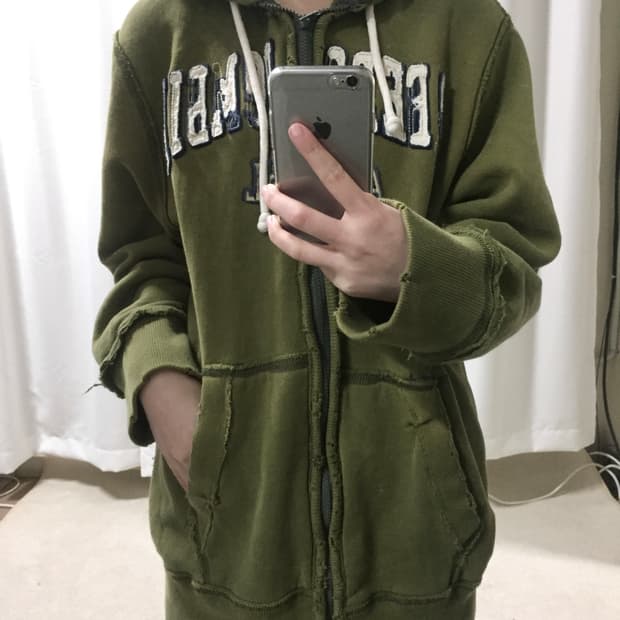 아베크롬비 카키 말차 후드집업