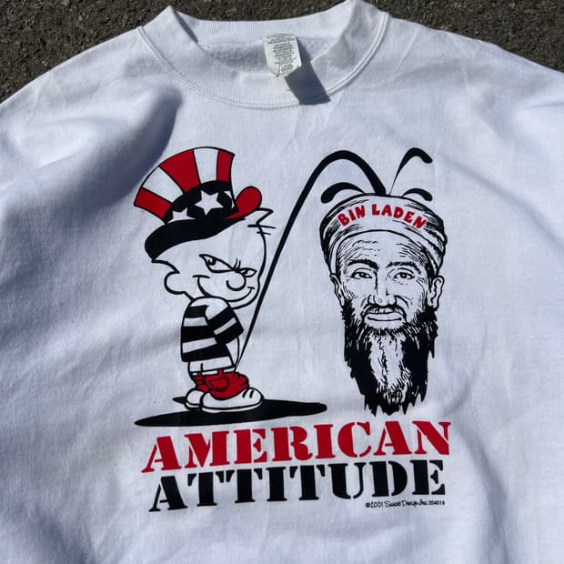 2001 피스 온 빈라덴 스웻셔츠