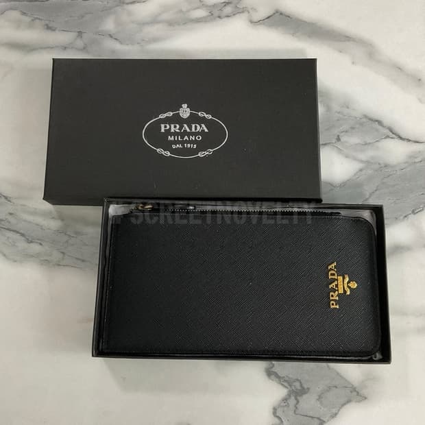 프라다 사피아노 카드지갑 동전지갑 블랙 풀박스