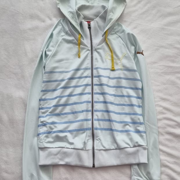 빈티지 y2k 퓨마 스트라이프 집업