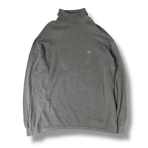 라코스테 미니로고 그레이 모크넥 니트