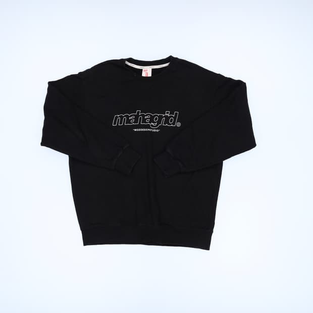 [M] 마하그리드 코튼 블랙 맨투맨 1215H1