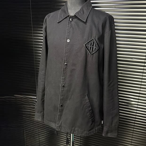 HUF 허프 헤이즈 콜라보 코치 자켓 블랙 카라 워크 자켓 스트릿 S