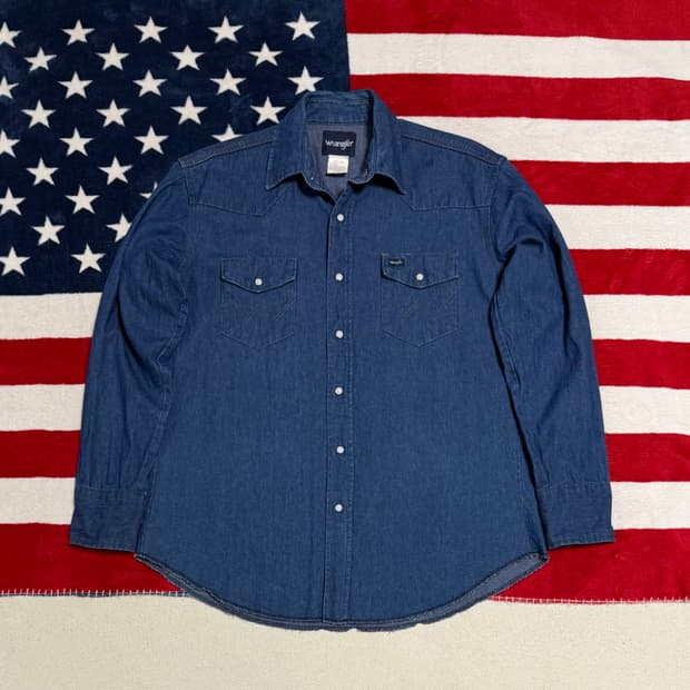 랭글러웨스턴데님셔츠 Wrangler western shirt 빈티지셔츠