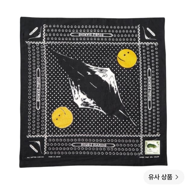 ■미개봉 새제품■ 캐피탈 패스트컬러 셀비지 반다나 블랙