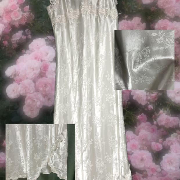 루카 빈티지 레이스 롱슬립 원피스